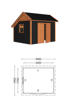 Trendhout | Kapschuur De Deel 4000 mm | Combinatie 5