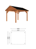 Trendhout | Buitenverblijf Zadeldak Betula 4000 mm | Combinatie 1
