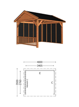 Trendhout | Buitenverblijf Zadeldak Betula 4000 mm | Combinatie 3