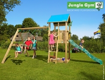 Jungle Gym | Castle + 2-Swing X'tra | DeLuxe | Blauw