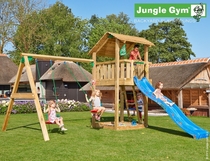 Jungle Gym | Shelter + 2-Swing X'tra | DeLuxe | Blauw