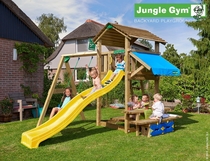 Jungle Gym + Cottage + Mini Picnic + 1-Swing X'tra | DeLuxe | Blauw