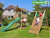 Jungle Gym | Cottage + Climb Module X'tra | DeLuxe | Blauw