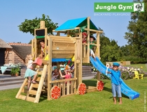 Jungle Gym | Hut + Train Module | DeLuxe | Blauw