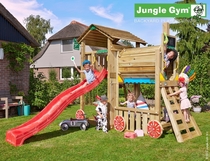 Jungle Gym | Cottage + Train Module | DeLuxe | Blauw