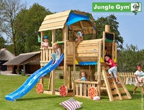 Jungle Gym | Barn + Train Module | DeLuxe | Blauw