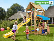 Jungle Gym | Cabin + Mini Market Module | DeLuxe | Blauw