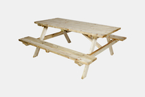 CarpGarant | Vuren picknicktafel 180 cm | Bank opklapbaar