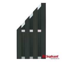 Elephant | Design tuinscherm 90x180/93 cm | Antraciet/aluminium