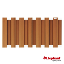 Elephant | Design tuinscherm 180x93 cm | Bruin/aluminium