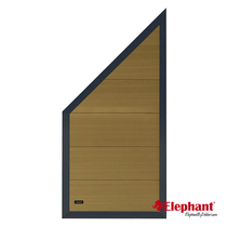 Elephant | Tuinscherm Forte schuin | 90x180/93 cm | Teak/antraciet
