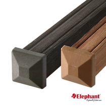 Elephant | Composiet FSC® Basic paal met diamantkop 185 cm | Antraciet