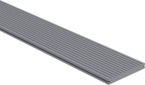 CarpGarant | Massieve composiet vlonderplank extra breed | Licht grijs | 390 cm