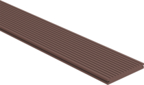 CarpGarant | Massieve composiet vlonderplank extra breed | Donker bruin | 300 cm