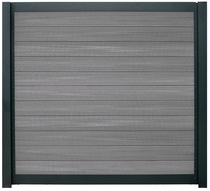 SeriAL | Aluminium scherm Antraciet- Multigrey Dark | 180x180