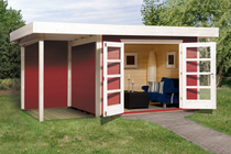 WEKA | Designhuis 126 A | 445 x 240 cm | Zweeds rood
