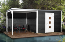 WEKA | Designhuis 'wekaLine' 413B Gr.2 | 596x300 cm | Antraciet
