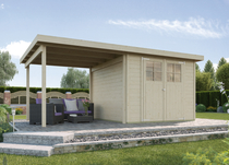 WEKA | Tuinhuis 321 A | 254 x 250 cm + aanbouw 230 cm