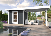 WEKA | Designhuis 'wekaLine' 172B Gr.1 | 500x210 cm | Antraciet