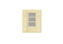Nubuiten | Inbouwwand 1800 mm + enkele deur (mat glas)
