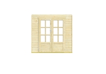 Nubuiten | Inbouwwand 2300 mm + dubbele deur (glas)