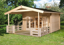 WEKA | Weekendhuis 137 | 380 x 380 cm + afdak en terras 200 cm