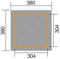 WEKA | Tuinoase 651 | 304 x 304 cm | Inclusief spaarset en h-ankers