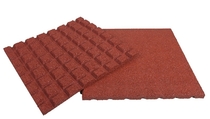 Rubbertegel | 50 x 50 x 4,5 cm | Rood