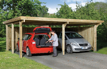 WEKA | Y-Carport 618 | Dubbel | 576 x 398 cm