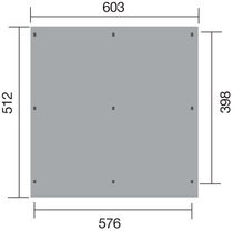 WEKA | Y-Carport 618 | Dubbel | 576 x 398 cm
