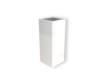 Polyester hoogglans bloembak Buxus | 40 x 40 x 120 cm | Zuiverwit