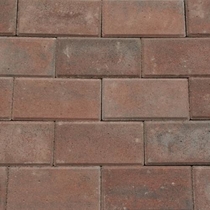 Excluton | Betonstraatsteen 21x10.5x6 | Rood/zwart