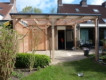 Pext | Veranda Douglas Duplo geschaafd | LT20 | Opaal | 306x200 | Muuraanbouw