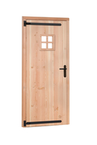 Woodvision | Douglas enkele deur met raam | Zwart beslag | Linksdraaiend