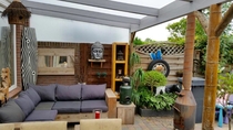 Pext | Veranda Douglas Duplo geschaafd | LT20V | Helder | 306x200 | Vrijstaand