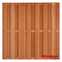 Elephant | Tuinscherm | 180x180 cm | 14 planks | Kempas