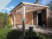 Pext | Veranda Lariks Gelamineerd 120 Helder | LT20V | 306x200 | Vrijstaand