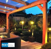 Pext | Veranda Lariks Gelamineerd 120 Opaal | LT20V | 306x200 | Vrijstaand