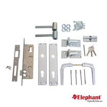 Elephant | Beslagset met slot | T.b.v. tuindeurmet stalen frame