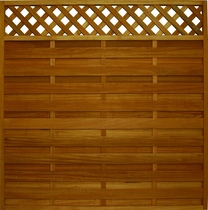 FelixWood | Elegant tuinscherm 180x180cm | Bangkirai met raster