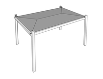 Gardival | Luna basis met zeil, rondom open | 300x300 cm