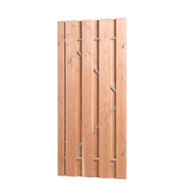 Carpgarant | Douglas poort op stalen frame | Rechtsdraaiend | 100 x 195cm