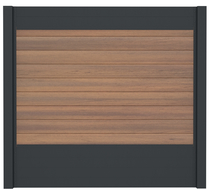 IdeAL | Scherm Antraciet - Symmetry Warm Sienna | 180x180 | 9 planks
