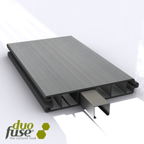 Duofuse | Tand- en groefplank | 180cm | Graphite Black
