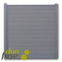 Duofuse | Tand- en groefscherm | 180 x 195cm | Stone Grey