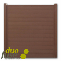 Duofuse | Tand- en groefscherm | 200 x 195cm | Tropical Brown