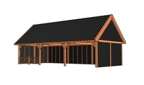 Trendhout | Zadeldakschuur XXL 11250 mm | Combinatie 3