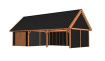Trendhout | Zadeldakschuur XXL 11250 mm | Combinatie 4