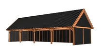 Trendhout | Zadeldakschuur XXL 14800 mm | Combinatie 2
