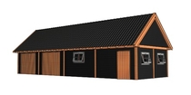 Trendhout | Zadeldakschuur XXL 14800 mm | Combinatie 6